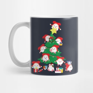 Christmas Tree with Bunny Elves Mug